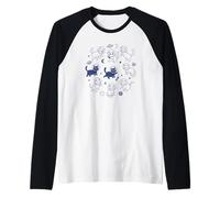 Retro Space Cats Astronauta Galaxy Estética Camiseta Manga Raglan