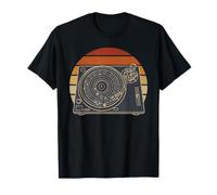 Retro Space DJ Sistema Solar Tocadiscos EDM Música Camiseta