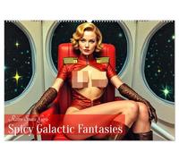 Retro Space Girls - Spicy Galactic Fantasies (Wandkalender 2026 DIN A2 quer), CALVENDO Monatskalender: Ein erotischer 50s-Sci-Fi-Pin-up-Kalender ... Haut und klassischer Weltraumverführung.