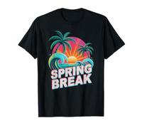 Retro Spring Break Playa por Favor Viaje Vacaciones Crucero Playa Camiseta