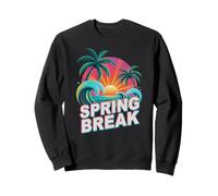 Retro Spring Break Playa por Favor Viaje Vacaciones Crucero Playa Sudadera