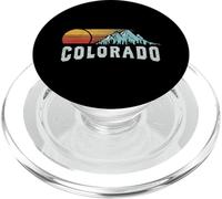 Retro Style Colorado Vintage Rocky Mountains & Sun PopSockets PopGrip para MagSafe