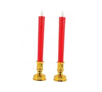 Retro Style LED Candle Lights 2 Pack Flameless Safe for Votive Buddhism Home Decor Party Lights