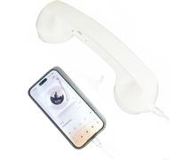 Retro Style Type-C Phone Handset-Retro Phone Handset 2026 New Bluetooth Style Landline Handle Receiver for Cell Mobile Video Conferences Calls Meetings (White)