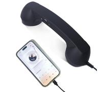 Retro Style Type-C Phone Handset-Retro Phone Handset 2026 New Bluetooth Style Landline Handle Receiver for Cell Mobile Video Conferences Calls Meetings (Black)
