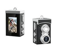 Retro Styles - Cámara digital CCD en miniatura 1080P para video y fotografía con flashes LED, cámara CCD retro fácil de transportar