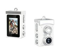 Retro Styles - Cámara digital CCD en miniatura 1080P para video y fotografía con flashes LED, cámara CCD retro fácil de transportar