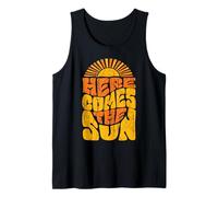 Retro Summer Beach Vibe Vacation Here Comes Sun Vintage Camiseta sin Mangas