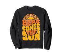Retro Summer Beach Vibe Vacation Here Comes Sun Vintage Sudadera