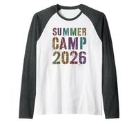 Retro Summer Camp 2026 Staff Vibes Anfitrión Besties My Adventure Camiseta Manga Raglan