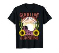 Retro Summer Good Day Sunshine Sun Graphic Flower Vintage Camiseta