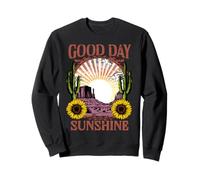 Retro Summer Good Day Sunshine Sun Graphic Flower Vintage Sudadera