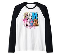 Retro Summer Vibes Floral Vaca Estampado Leopardo Dot Camiseta Manga Raglan