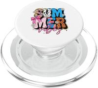 Retro Summer Vibes Floral Vaca Estampado Leopardo Dot PopSockets PopGrip para MagSafe