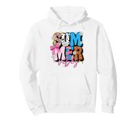 Retro Summer Vibes Floral Vaca Estampado Leopardo Dot Sudadera con Capucha