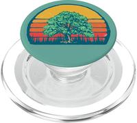 Retro Sun Minimalist Oak Tree Design - Graphic PopSockets PopGrip para MagSafe