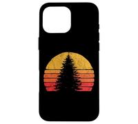 Retro Sun Minimalist Pine Tree Design - Graphic 80's Carcasa para iPhone 16 Pro MAX