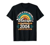 Retro Sunset 22 Years of Awesome Born 2004-22 cumpleaños Camiseta