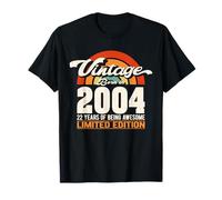 Retro Sunset 22 Years of Awesome Born 2004-22 cumpleaños Camiseta