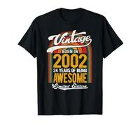 Retro Sunset 24 Years of Awesome Born 2002-24 cumpleaños Camiseta