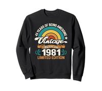 Retro Sunset 45 Years of Awesome Born 1981-45 cumpleaños Sudadera