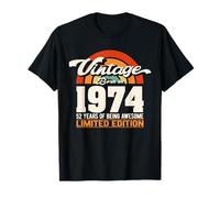 Retro Sunset 52 Years of Awesome Born 1974-52 cumpleaños Camiseta
