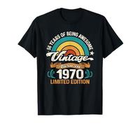 Retro Sunset 56 Years of Awesome Born 1970-56 cumpleaños Camiseta