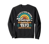 Retro Sunset 56 Years of Awesome Born 1970-56 cumpleaños Sudadera
