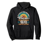 Retro Sunset 56 Years of Awesome Born 1970-56 cumpleaños Sudadera con Capucha