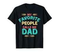 Retro Sunset Día del Padre Mi gente favorita me llama papá Camiseta