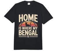 Retro Sunset Home es Donde está mi Cita de Bengala Comfort Colors Adult Heavyweight T-Shirt