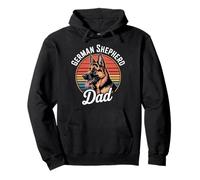 Retro Sunset Pastor Alemán Papá, Lindo Cachorro Mascota Padre Sudadera con Capucha