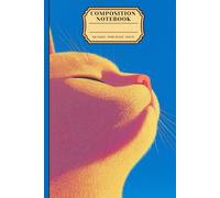 Retro Sunshine Cat Notebook, Wide Ruled Journal Notebooks for Journaling Writing Work Office College, Chill Aesthetic Gift for Girls, Teens, Students & Teachers