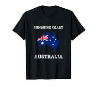 Retro Sunshine Coast Australia Bandera de Australia Envejecida Camiseta