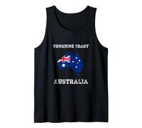 Retro Sunshine Coast Australia Bandera de Australia Envejecida Camiseta sin Mangas