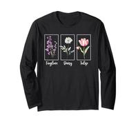 Retro Sutil Floral Foxtrots Deltas Tangos Flor Manga Larga