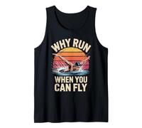 Retro Swimming Butterfly Swim Why Run When You Can Fly Quote Camiseta sin Mangas