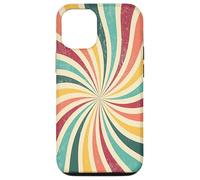 Retro Swirl Rainbow 70s Estética Boho Verano Carcasa para iPhone 12/12 Pro