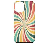 Retro Swirl Rainbow 70s Estética Boho Verano Carcasa para iPhone 12 Mini