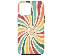 Retro Swirl Rainbow 70s Estética Boho Verano Carcasa para iPhone 12 Pro MAX