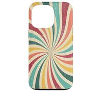 Retro Swirl Rainbow 70s Estética Boho Verano Carcasa para iPhone 13 Pro