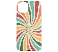 Retro Swirl Rainbow 70s Estética Boho Verano Carcasa para iPhone 15 Plus