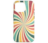 Retro Swirl Rainbow 70s Estética Boho Verano Carcasa para iPhone 16 Pro