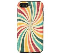 Retro Swirl Rainbow 70s Estética Boho Verano Carcasa para iPhone SE (2020) / 7/8