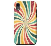 Retro Swirl Rainbow 70s Estética Boho Verano Carcasa para iPhone XR