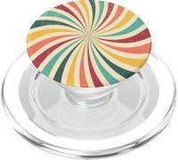 Retro Swirl Rainbow 70s Estética Boho Verano PopSockets PopGrip para MagSafe