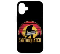 Retro Synthsquatch Música Sintetizador Amante Atardecer Vintage Carcasa para iPhone 16 Plus
