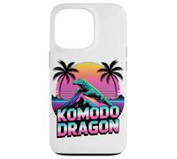 Retro Synthwave Komodo Dragon Island Monitor Carcasa para iPhone 13 Pro