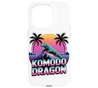Retro Synthwave Komodo Dragon Island Monitor Carcasa para iPhone 15 Pro