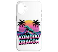 Retro Synthwave Komodo Dragon Island Monitor Carcasa para iPhone 16 Plus
